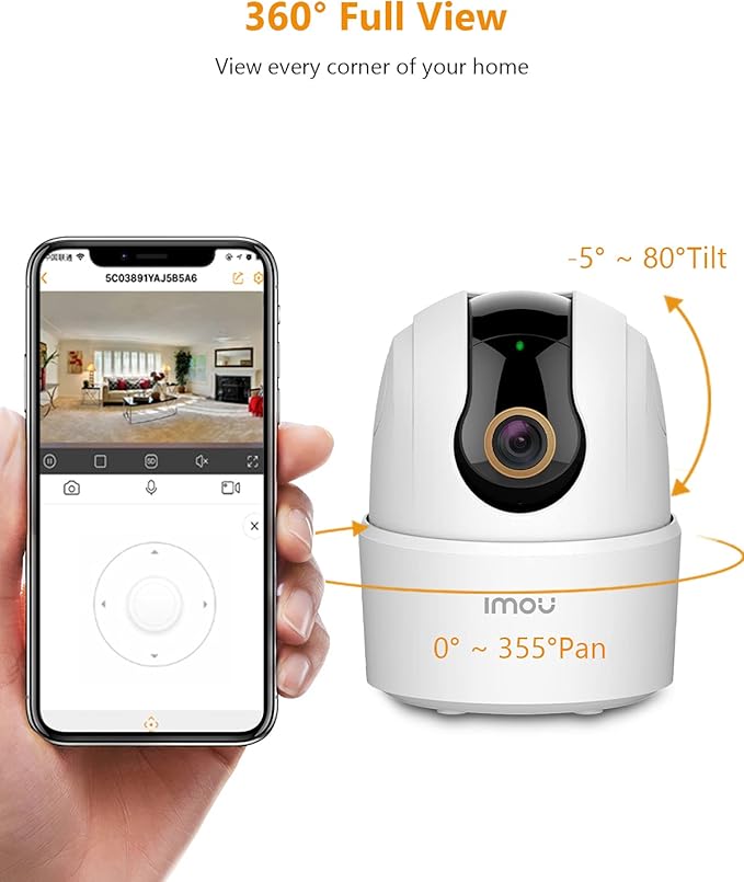 Imou 2.5K WiFi Camera Indoor Pet Dog Camera 4MP, 360° Home Security Wireless IP - Image 9