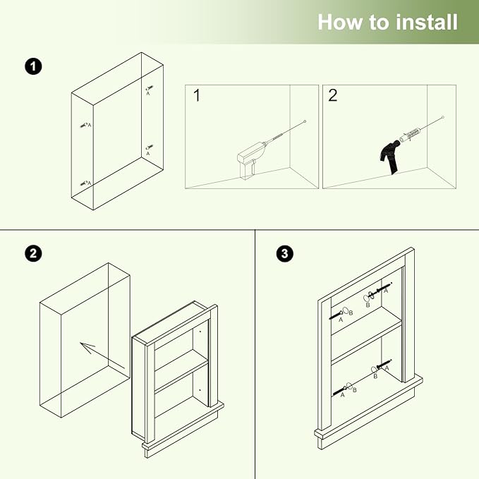 Recessed Medicine Cabinet, 14x18 Bathroom Cabinet - Image 9