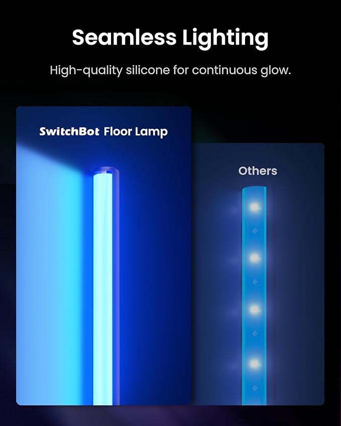 SwitchBot Floor Lamp with Matter, Warm Cool White, Corner Floor Lamp Compatible - Image 8
