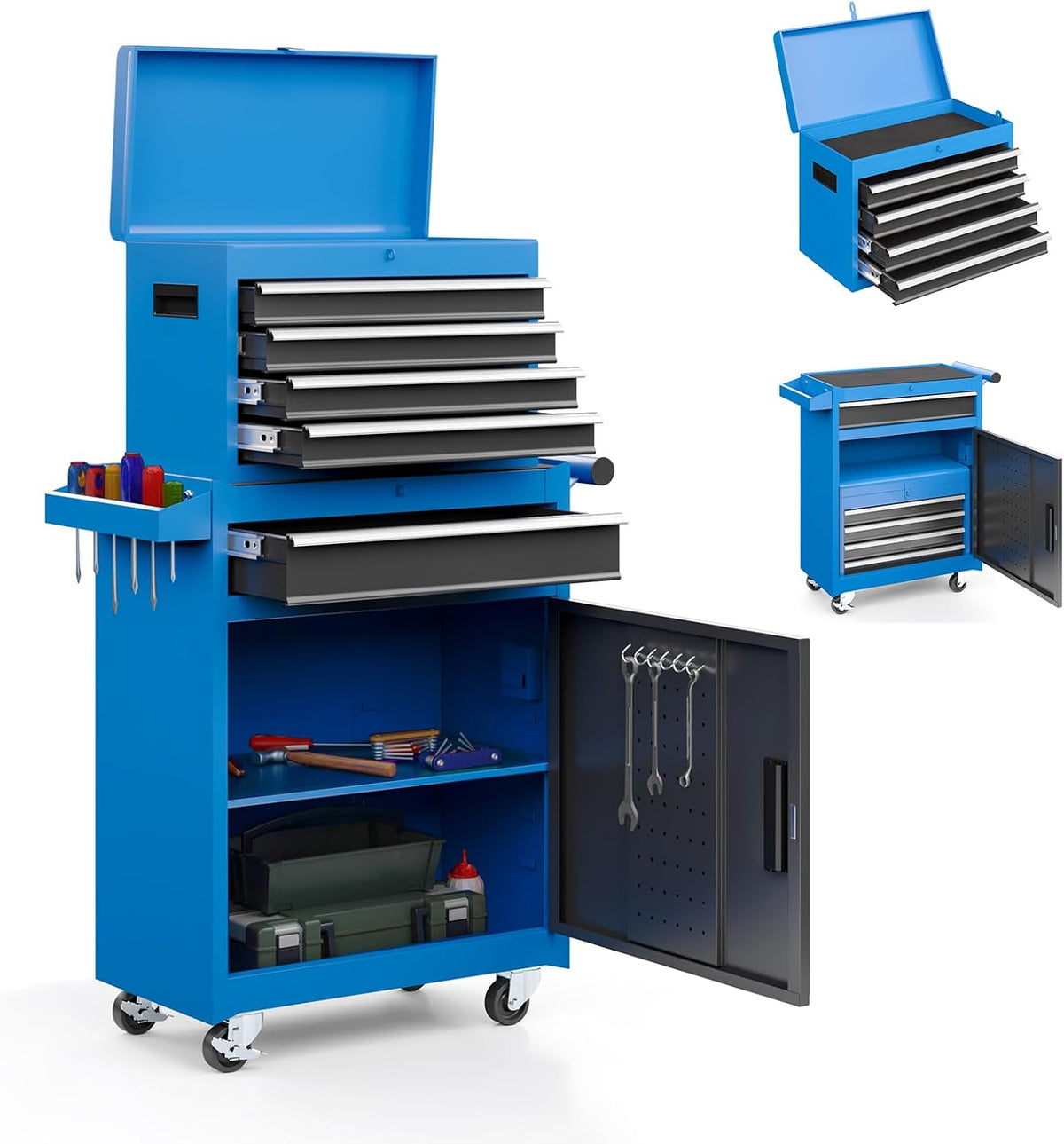 airwire 5-drawer rolling tool chest blue, main product view