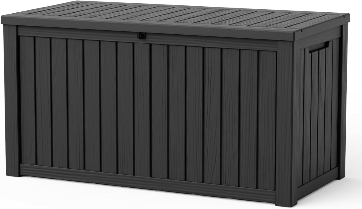 200 gallon resin deck box, outdoor storage box, main product view