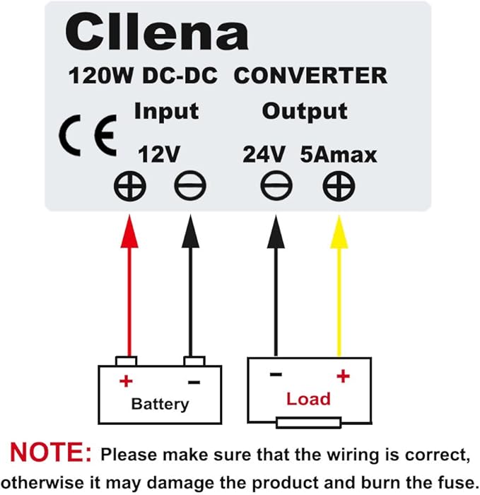 Cllena Waterproof DC/DC 12V to 24V Boost Converter 5A 120W Step Up Voltage - Image 7