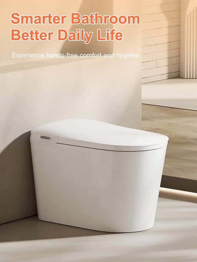 BAYTINA Smart Toilet with ADA Comfort Height Heated Seat, Night Light, Tankless - Image 9