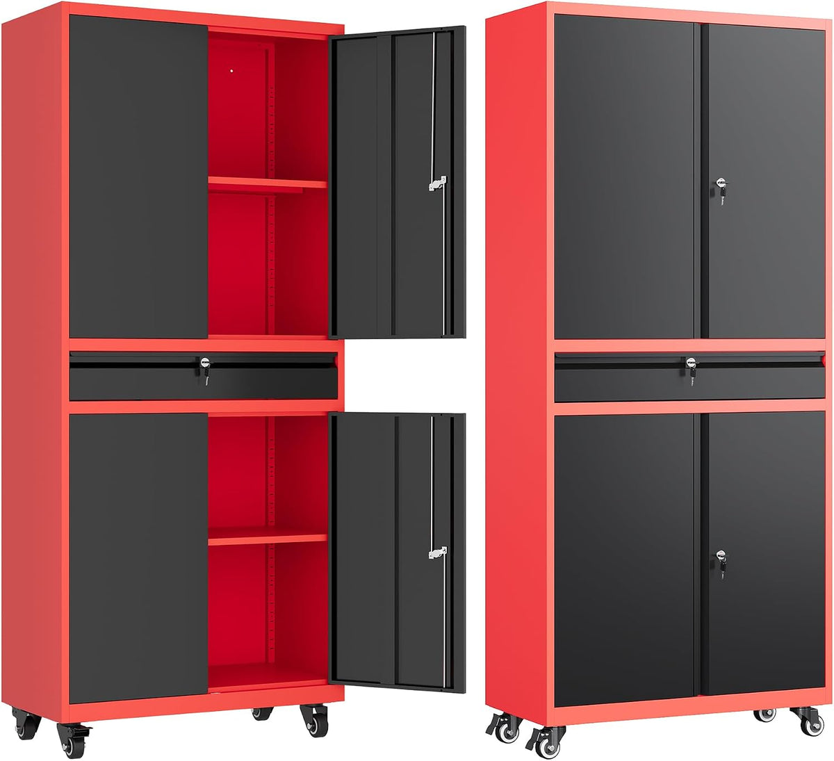 letaya metal garage storage cabinet with wheels,rolling tool, main product view
