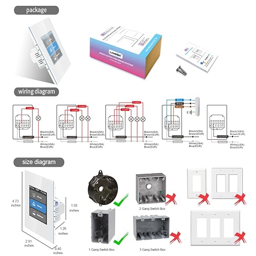 LANBON Smart Light Switch, 1/2/3 Gang, 3 Way - Image 9