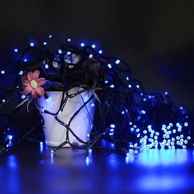 HOME LIGHTING 66ft Christmas Decorative Mini Lights, 200 LED Green Wire Fairy - Image 7