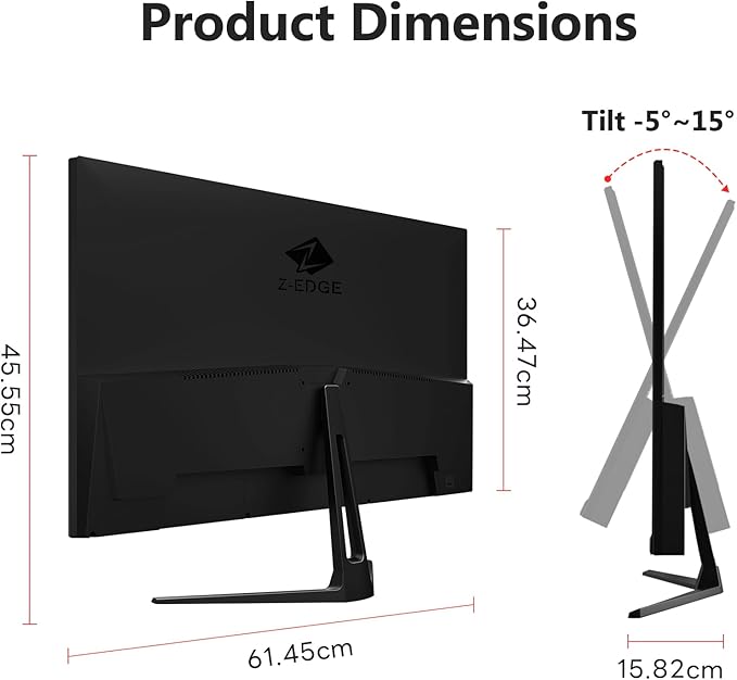Z-Edge 27-inch Gaming Monitor QHD 2560 x 1440 2K, 180Hz Refresh Rate, 1ms MPRT - Image 9