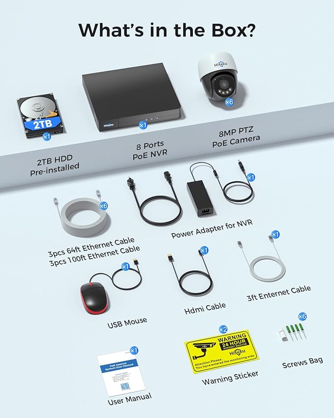 【4K HD+360°View】 Hiseeu 4K PoE Security Camera System, Auto Human Tracking - Image 8