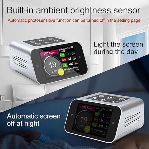 BRWISSEN A17 Air Quality Monitor Indoor CO2 Dust Meter 6 Channels Laser - Image 9