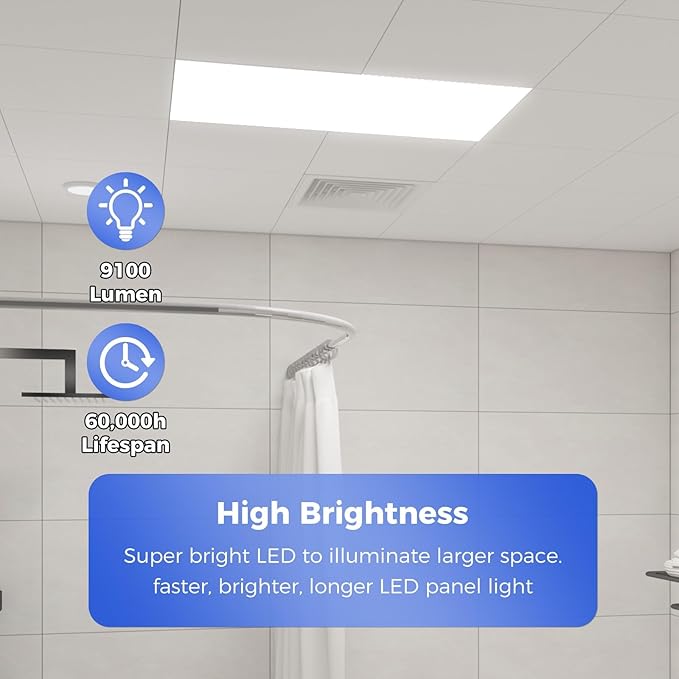 Aphyni 42 Pack 2x4 LED Flat Panel Light, Bright 9100LM Flush Mount Office - Image 4