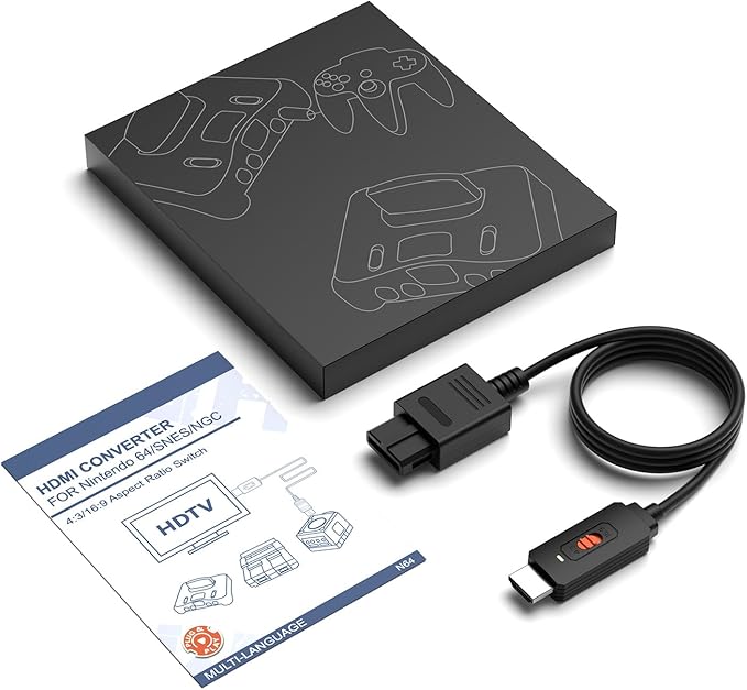 Arector N64 to HDMI Converter, HDMI Converter Supports 4:3/16:9 Ratio Conversion - Image 9