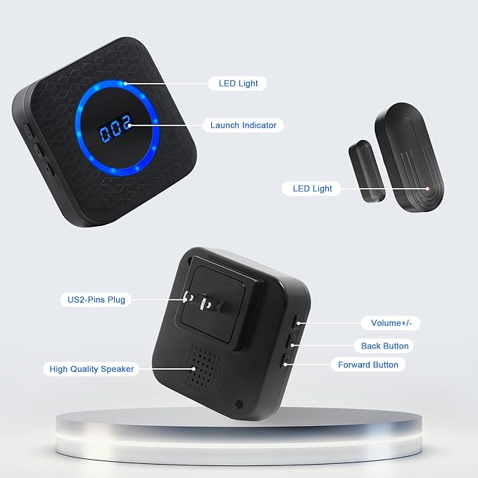 SanJie Wireless Door Chime for Business When Entering Door Entry Chime Door Bell - Image 9