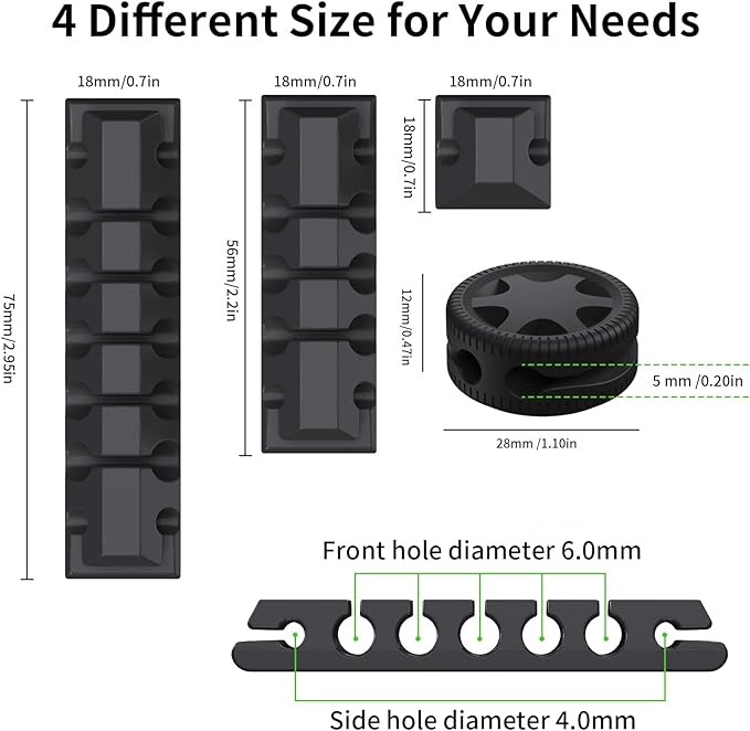 XenovaX 9 Pack Cord Organizer Clips - Image 7