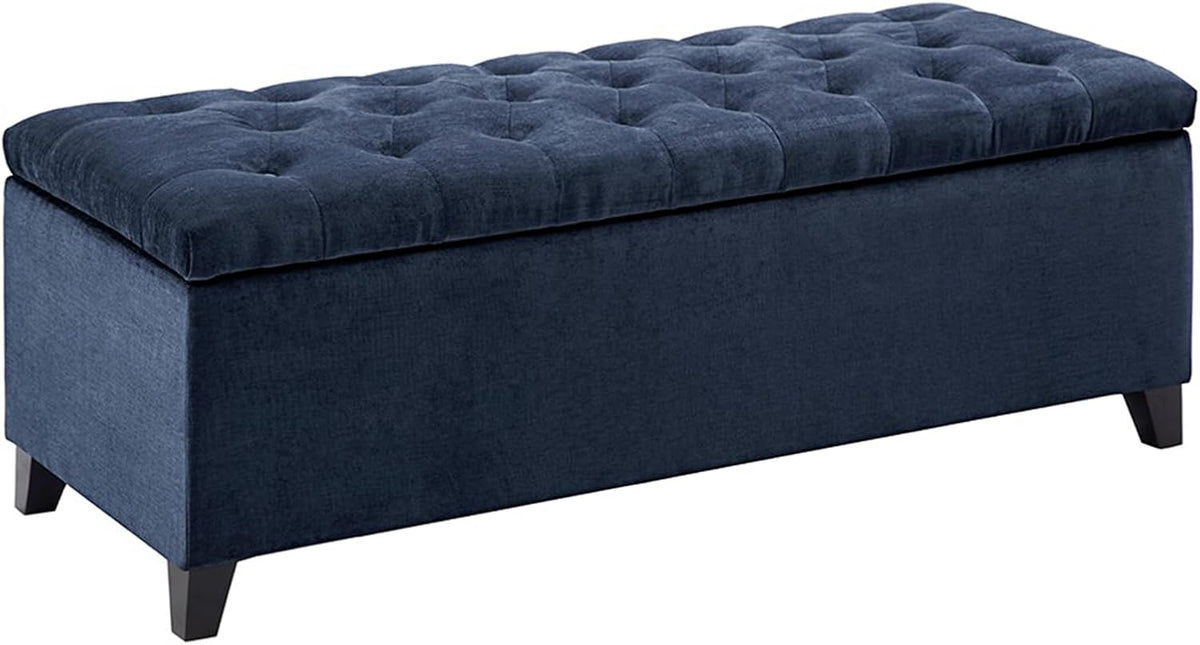 madison park 49" upholstered storage bench, button tufted, main product view