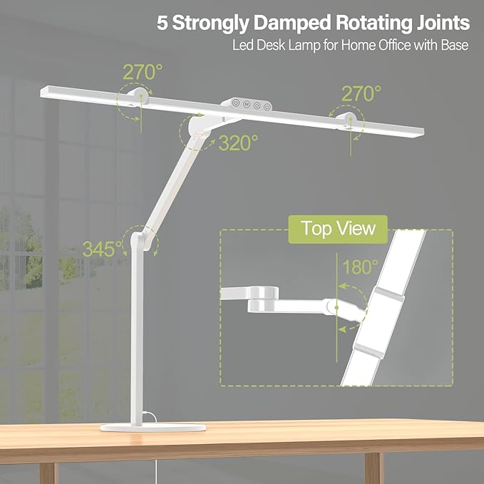 Micomlan Architect Desk Lamp for Home Office, 24W Adjustable Led Desk Light - Image 6