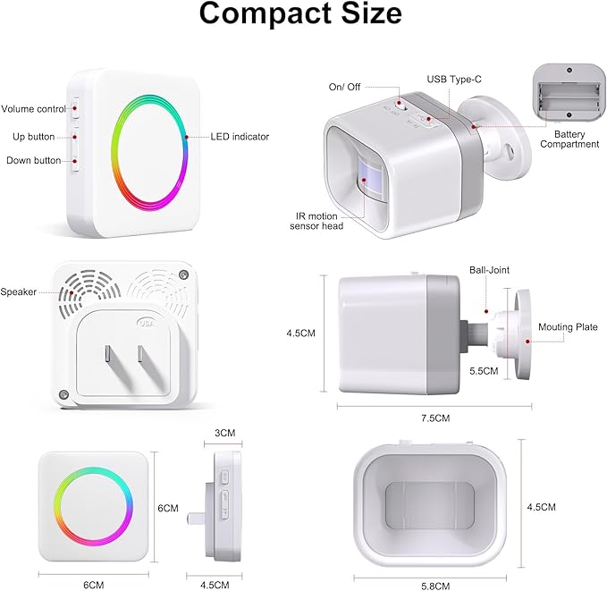 Wireless Motion Sensor Door Chime - Image 8