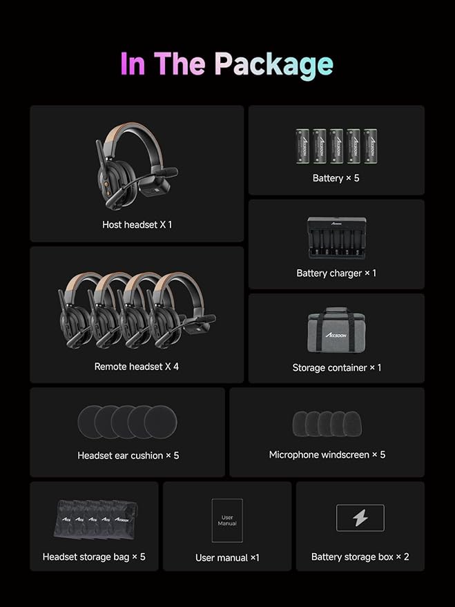 Accsoon Como SE Wireless Intercom Headset System Full-Duplex 2.4GHZ 1312FT - Image 10
