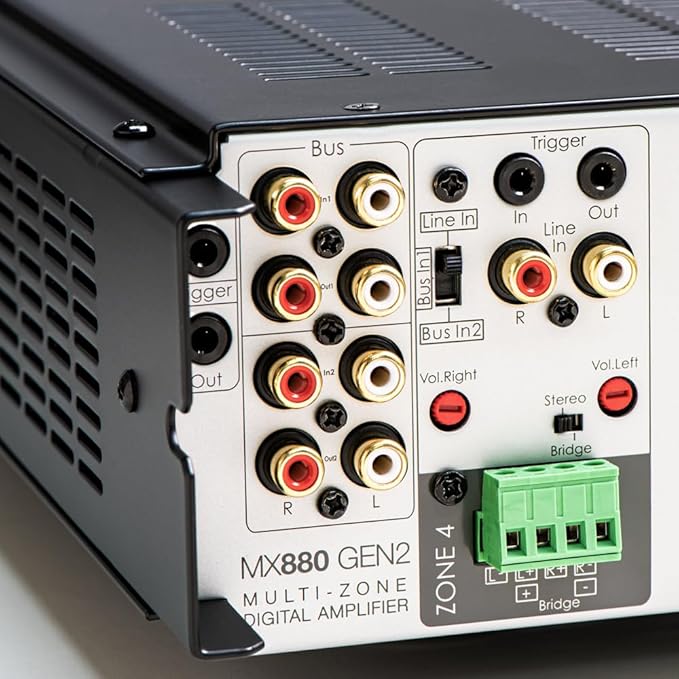 OSD Audio MX880 GEN2 4 Zone Amplifier 8Ch x 80W, Class D, Front Panel On/Off - Image 6