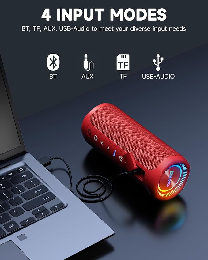 OHAYO Bluetooth Speaker, Portable Wireless, IPX7 Waterproof, Powerful 25W Sound - Image 7