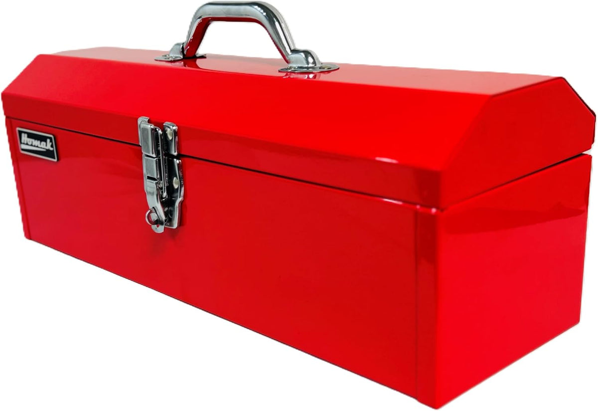 homak steel hip roof tool box, red, short, main product view