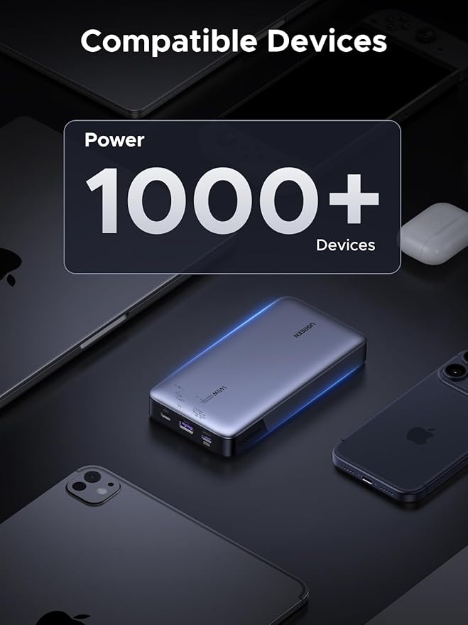 UGREEN Power Bank 25, 000mAh 145W Laptop Portable Charger, Nexode 3-Port USB C - Image 8