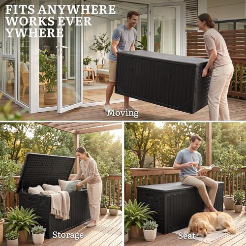 yitahome 300 gallon extra large double-wall outdoor storage, view 9
