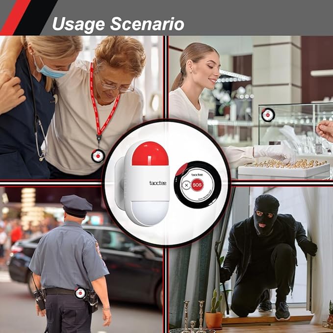 Panic Button Alarm for Security Emergency Remote Panic Alarm Siren for Home - Image 6