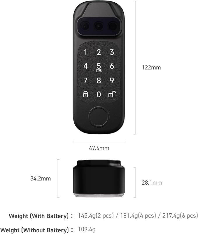 Sesame Face Pro, Smart Lock, Biometric Face & Palm Recognition, Fingerprint - Image 7