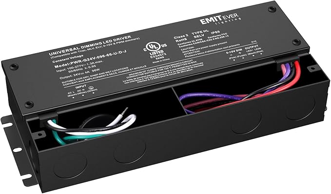 EMITEVER Dimmable Led Driver, 2 Packs 96W AC 110V-277V to DC 24V Transformer - Image 9