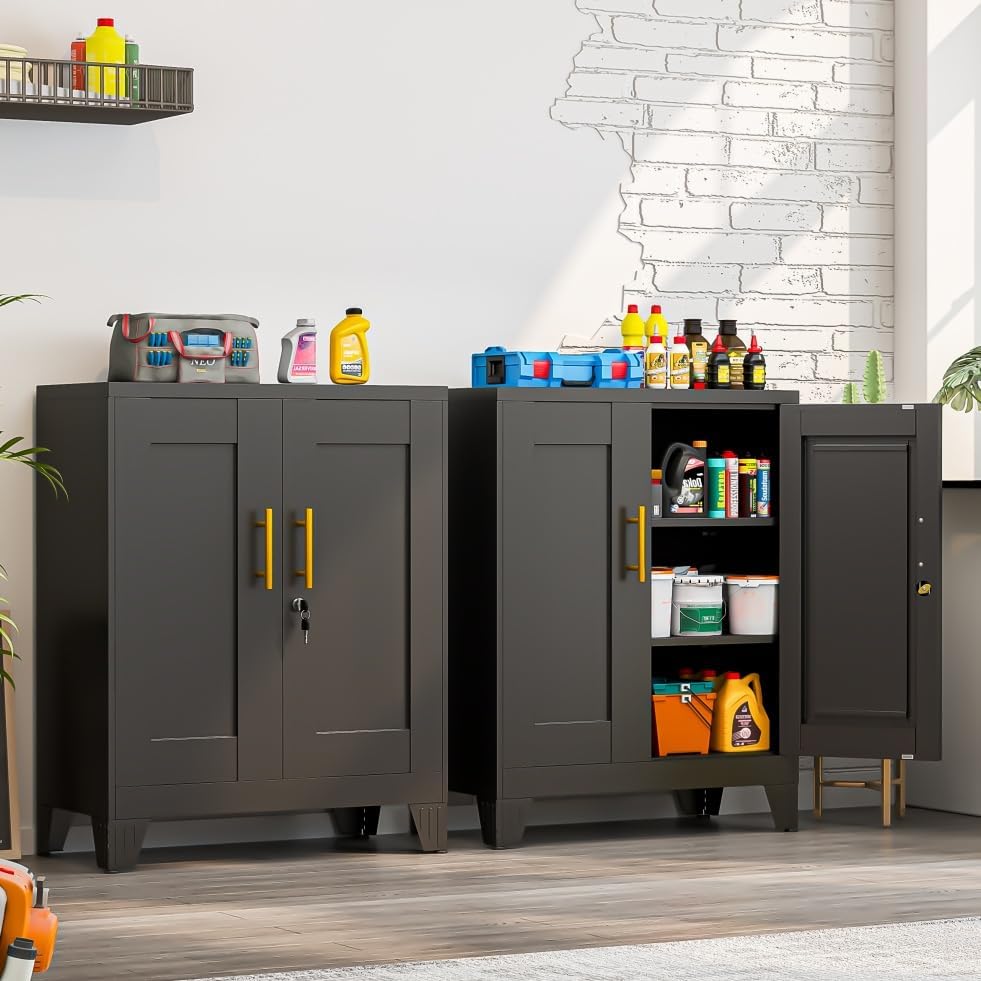 tool locker cabinet, metal storage cabinet with doors, main product view