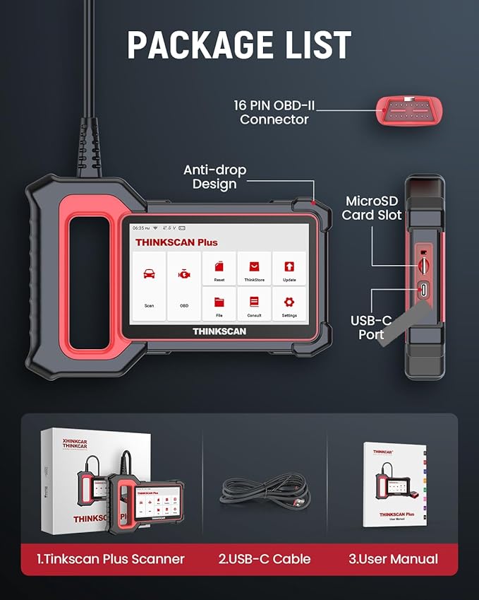 THINKCAR OBD2 Scanner, ThinkScan Plus S7 ABS, IC System Diagnostic Scan Tool - Image 8