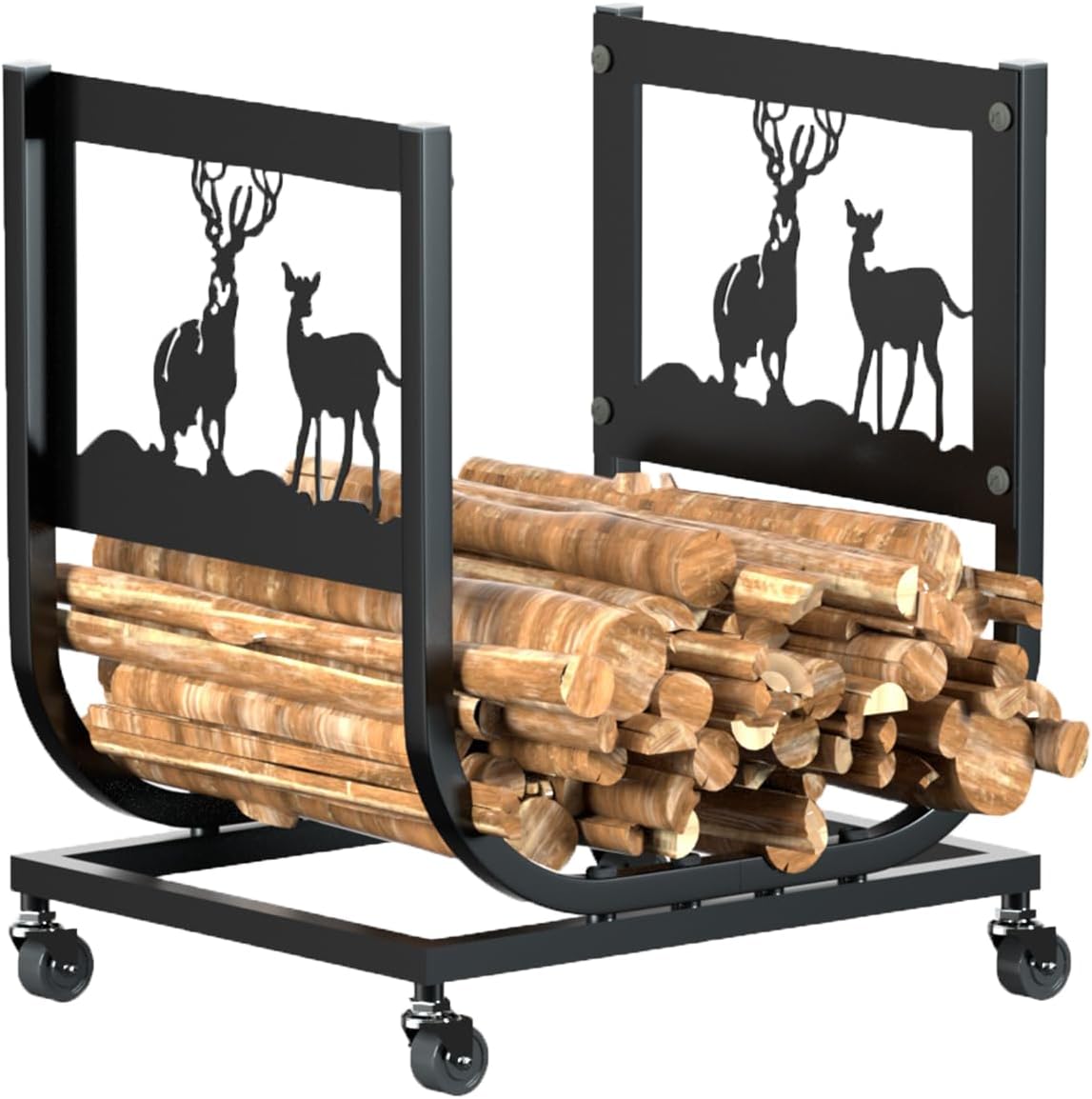 firewood rack, powder coated steelwaterproof and rust proof, main product view
