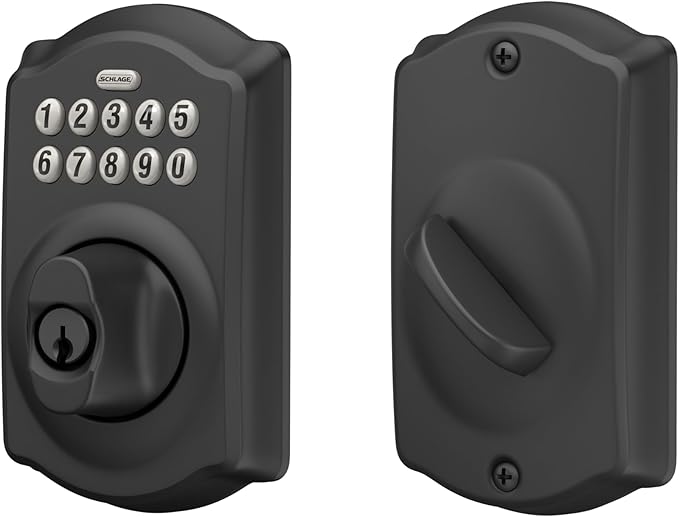 SCHLAGE BE365 CAM 622 Keypad Electronic Deadbolt, Matte Black - Image 9