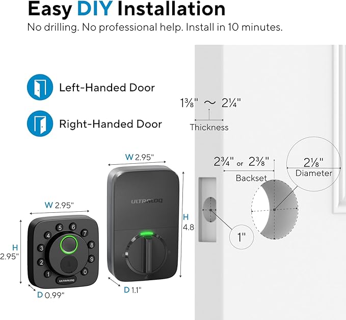 ULTRALOQ Bolt Smart Lock, Built-in Wi-Fi, Matter Over Thread, Works - Image 9