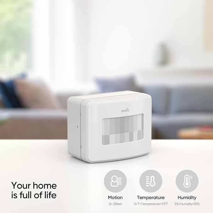 Onvis Smart Motion Sensor, Wireless Hygrometer, Thermometer, Works - Image 8