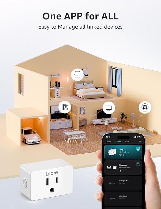 Lepro P1 Smart Plug Mini 15A, WiFi Outlet Plugs Compatible - Image 9