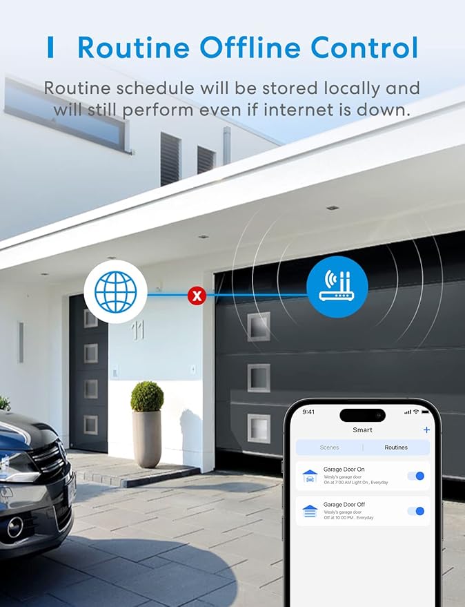 meross Smart WiFi Garage Door Opener Remote, App Control, Works - Image 9