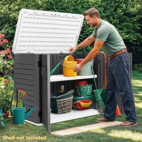 dwvo 35 cu ft storage shed with unique on a desk or shelf