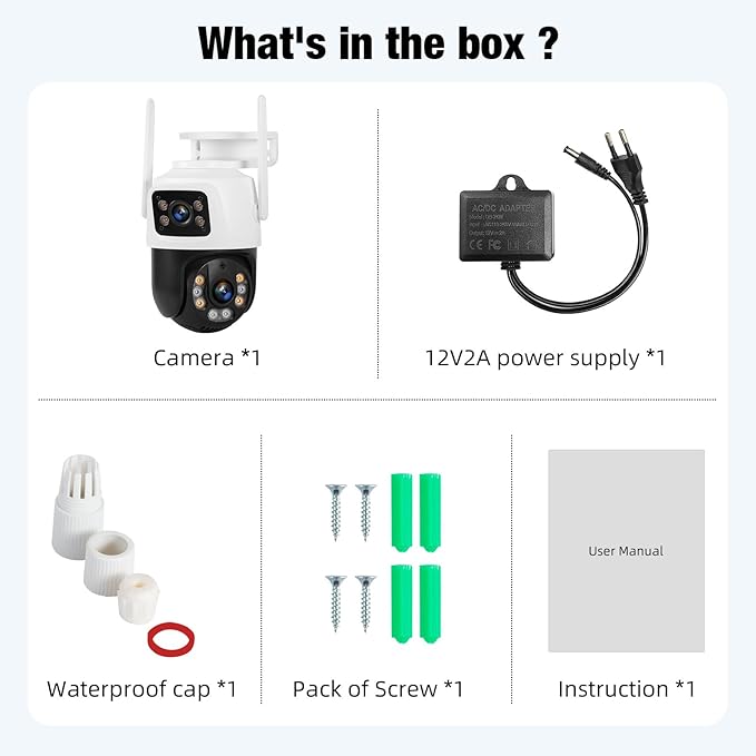 Fuers 6MP Wireless Security Camera, Surveillance Cameras Dual Lens Linkage - Image 9