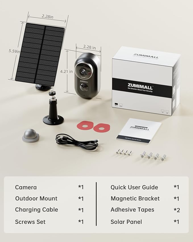 ZUMIMALL Solar Security Cameras Wireless Outdoor, 2K Outdoor Camera Wireless - Image 9