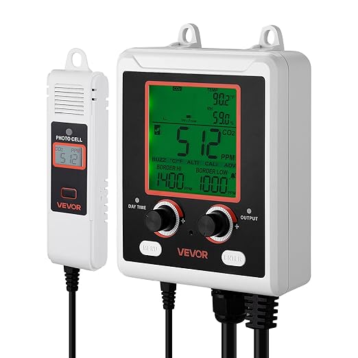 VEVOR Carbon Dioxide Monitoring Controller, Dual Outlets Carbon Dioxide - Image 9