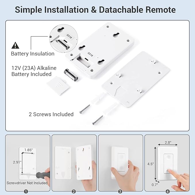 DEWENWILS Wireless Light Switch and Receiver Kit, No in-Wall Wiring Required - Image 7