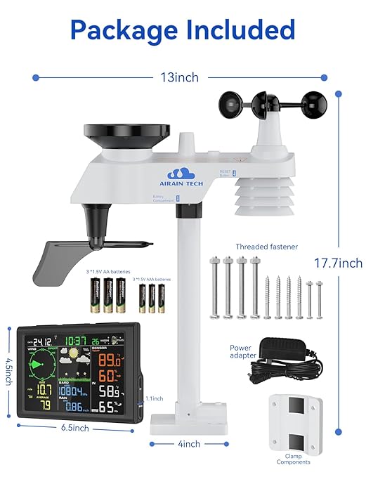 AIRAIN TECH 10-in-1 Wireless Weather Station, - Image 8