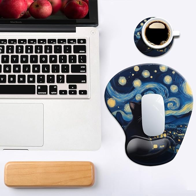 Ergonomic Mouse Pad with Wrist Support, Mouse Pad with Wrist Rest and Coaster - Image 6