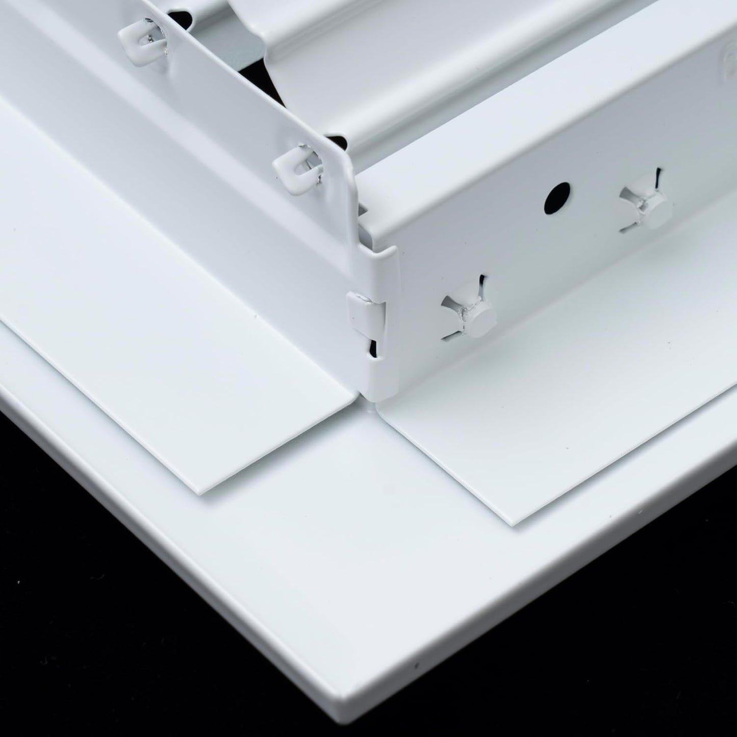 Fits 8x4 Duct Opening Aluminum 1-Way Adjustable Air Supply Grille by Handua | Curved Blade Register Vent Cover for Sidewall & Ceiling | White | Outer Size: 9.75" X 5.75"