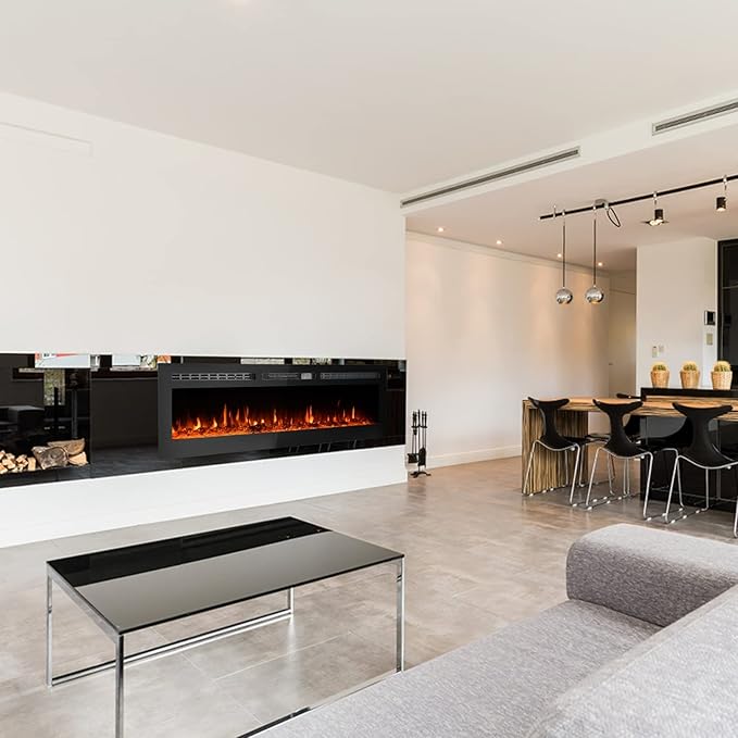 CharaVector 70 inch 750W/1500W Electric Fireplace Inserts - Image 8