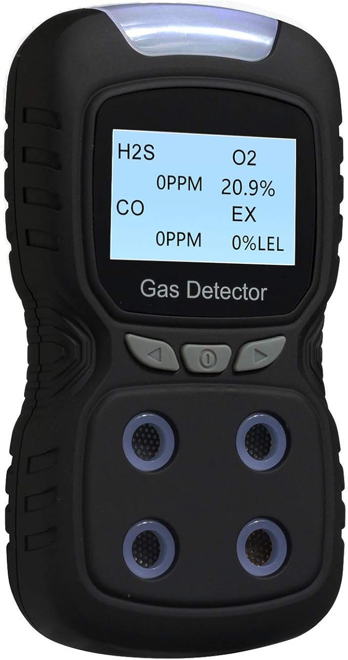Vzmcov 4 in 1 Gas Detector, Rechargeable Portable 4 in 1 Gas Clip 4-Gas Monitor - Image 9