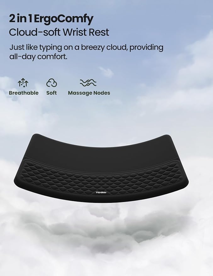 Vaydeer Wrist Rest with Keyboard Stand, Computer Wrist Support Pad, Ergonomic - Image 7