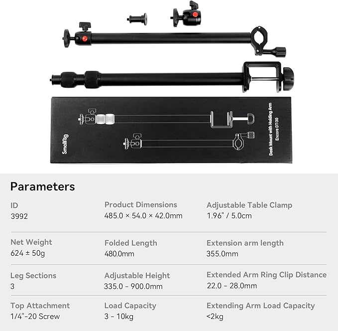 SMALLRIG Camera Desk Mount Table Stand - Image 7