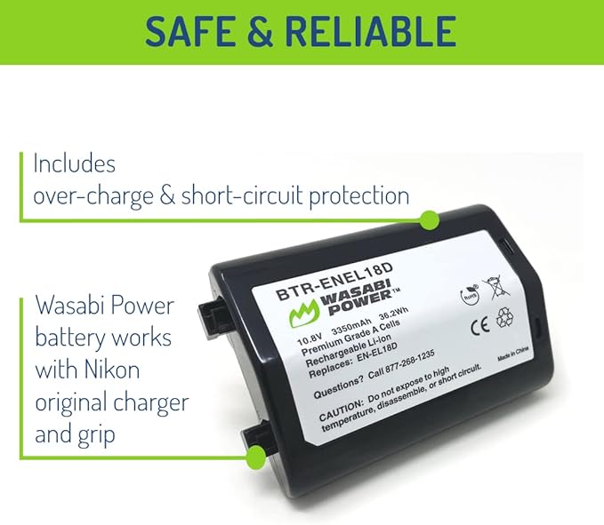 Wasabi Power Battery for Nikon EN-EL18d and Nikon Z9 - Image 4